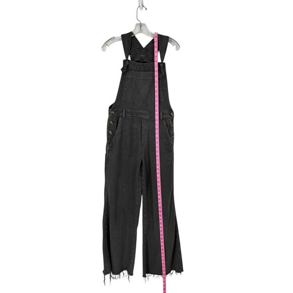 Aerie Wide Leg Overalls Gray Denim Womens Medium Boho - Picture 5 of 12